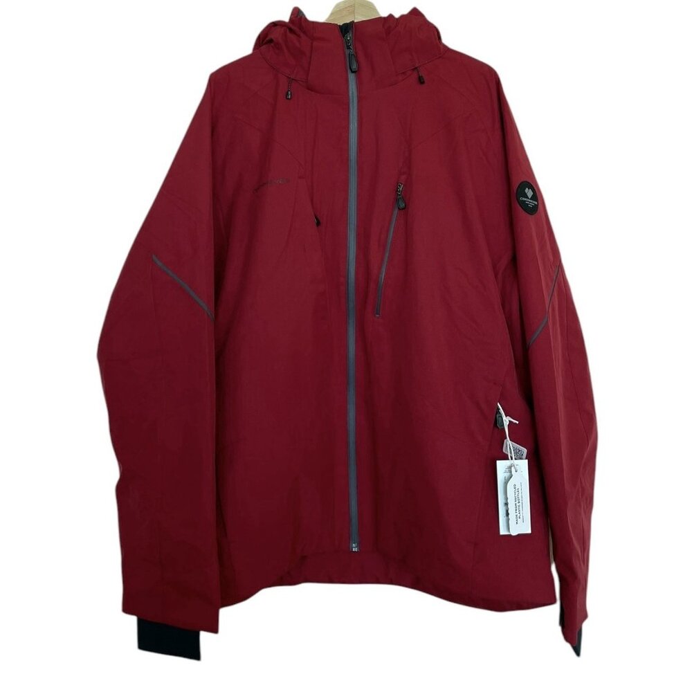 Obermeyer Ski Jacket Mens Size XL Extra Large Raze Red Snowboarding‎ Hooded
